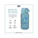 Бутилка за вода Ion8 Print, рец.пл, 350мл, Акули 2