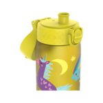 Бутилка за вода Ion8 Print, рец.пл, 500мл, жълти Еднорози