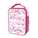 Чанта за обяд Ion8, 26х19х7см, Unicorns, розова