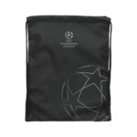 Чанта за спорт UEFA, 34x43 см, черна, сив