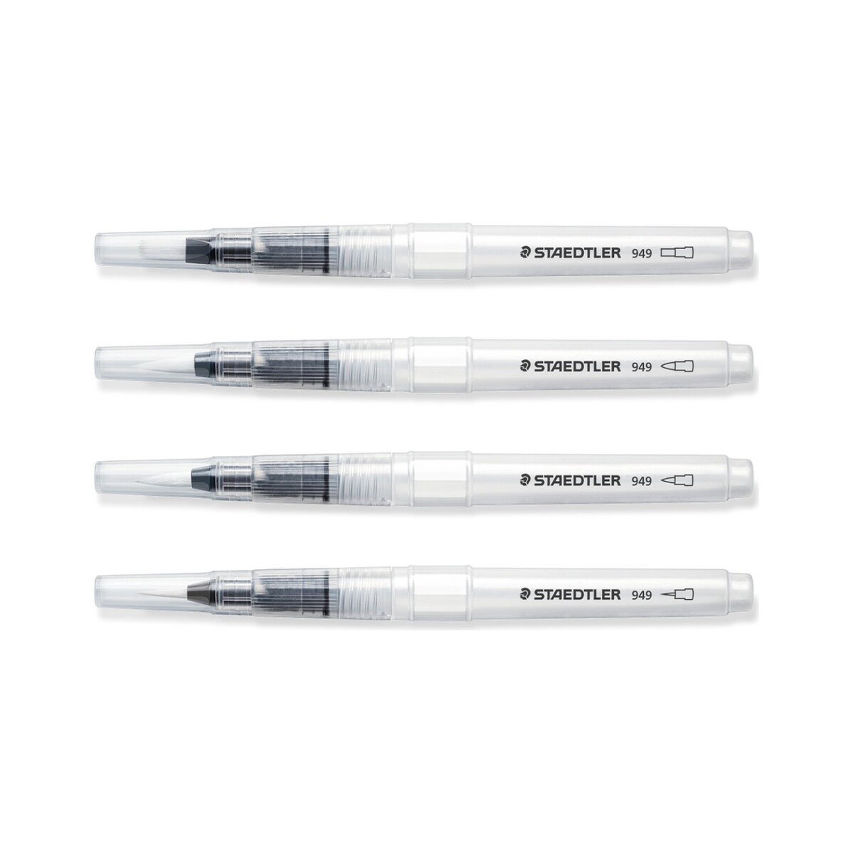 Четка Staedtler DJ с резервоар за вода, блистер, 4 броя