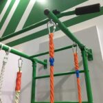 Детска метална шведска стена с аксесоари, зелена - Image 4