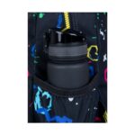 Детска раница за детска градина CoolPack Toby Hello Kitty Neon Black, страничен джоб с бутилка отблизо
