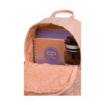 Ежедневна раница CoolPack Abby Powder peach отвътре, с тетрадки и бутилка