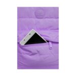 Ежедневна раница CoolPack Abby Powder purple, преден джоб с цип отблизо