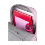 Ежедневна раница CoolPack Blis Dusty Pink отвътре, с тетрадки и бутилка