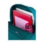 Ежедневна раница CoolPack Blis Turquoise отвътре, с тетрадки и бутилка