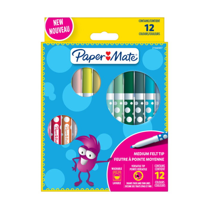 Флумастри Papermate Kids Colouring, 12 цвята Флумастри Papermate Kids Colouring, 12 цвята