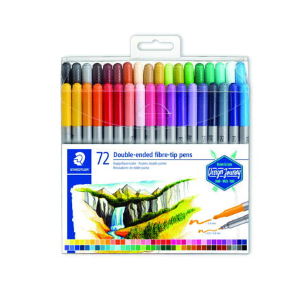 Флумастри Staedtler Design Journey, двувърхи, 72 цвята