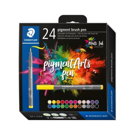 Флумастри Staedtler Pigment Brush 371, 24 цвята