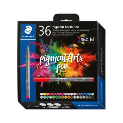 Флумастри Staedtler Pigment Brush 371, 36 цвята