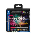Калигр. флумастри Staedtler Pigment 375, 12 цвята