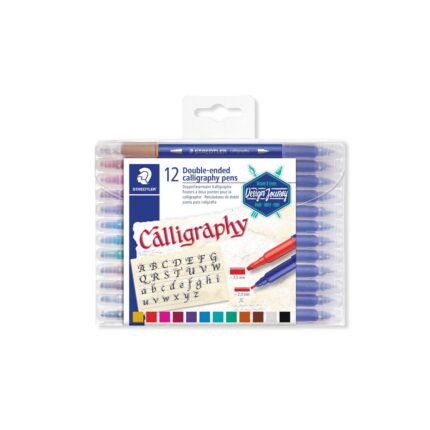 Калиграфски маркери Staedtler Design Journey, двувърхи, 12 цвята