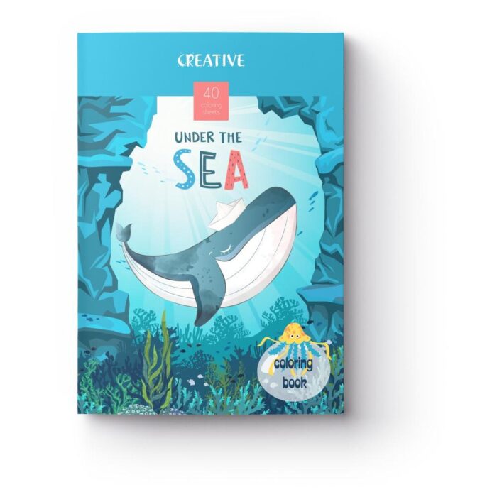 Книжка за оцветяване Creative Children, 40 стр., Sea Книжка за оцветяване Creative Children, 40 стр., Sea