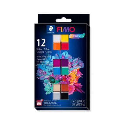 Комплект глина Staedtler Professional, 12 цвята х 25гр