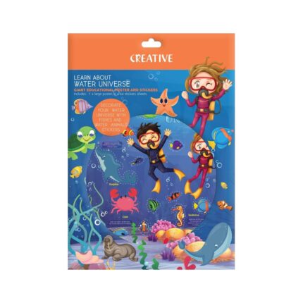 Комплект плакат със стикери Creative, Sea