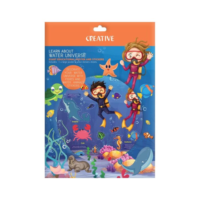 Комплект плакат със стикери Creative, Sea Комплект плакат със стикери Creative, Sea