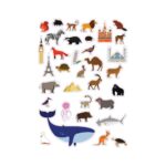 Комплект плакат със стикери Creative, World