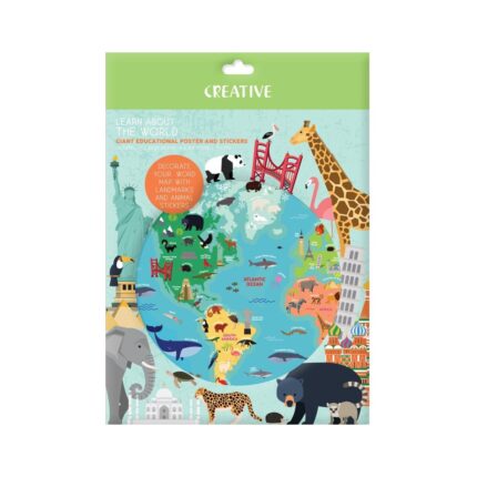 Комплект плакат със стикери Creative, World