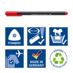 Комплект тънкописци Staedtler 334, 10 цвята в кутия