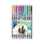 Комплект тънкописци Staedtler 334, 10 цвята в кутия