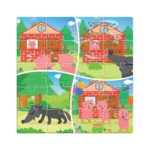 Магнитен пъзел Luna, 60 части, 18x18см, 3 little pigs