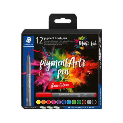 Маркери Staedtler Pigment Arts 371, 12 цвята, 371 c12-1