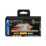 Маркери Staedtler Pigment Arts 371, 6 цвята, 371 c6-4