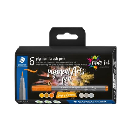 Маркери Staedtler Pigment Arts 371, 6 цвята, 371 c6-4