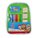Творческа раница Paw Patrol с 10 миещи се флумастера 4 печата и 30 стикера