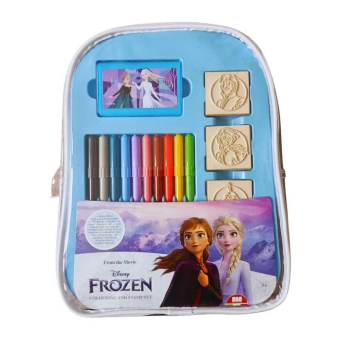 mp24981 Творческа раница Frozen II с 10 миещи се флумастера 4 печата и 30 стикера