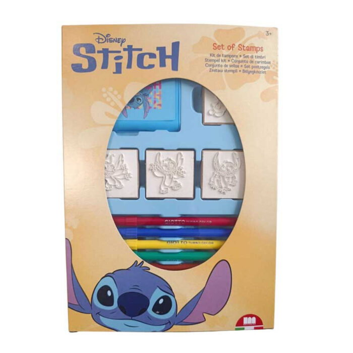 mp27134 Творчески комплект Stitch със 7 цветни флумастера и 4 печата