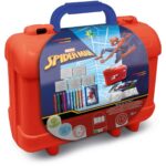 Арт куфарче Spiderman с 10 цветни молива, 5 печата и пъзел стикери за декорация - Image 2