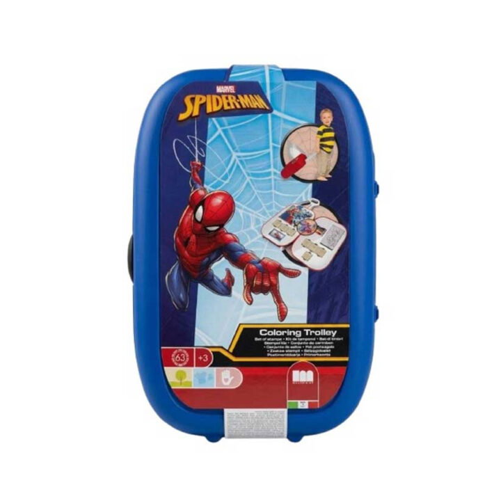 mp64817 Детски комплект за рисуване Spiderman в куфарче на колелца с аксесоари