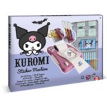 Комплект за създаване на стикери Kuromi с 12 флумастери 50 стикери 7 печата и книжка за оцветяване