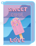 Несесер Octopus, 1 цип, 2 прегради, с аксесоари, Sweet Love