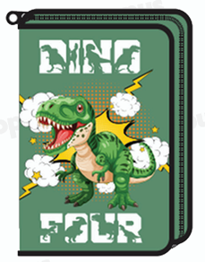 Несесер Octopus, 1 цип, 2 прегради, Dino green