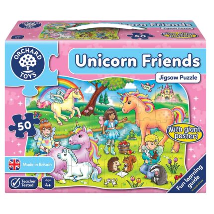Детски пъзел, Orchard Toys, Приятели еднорози, 50 части