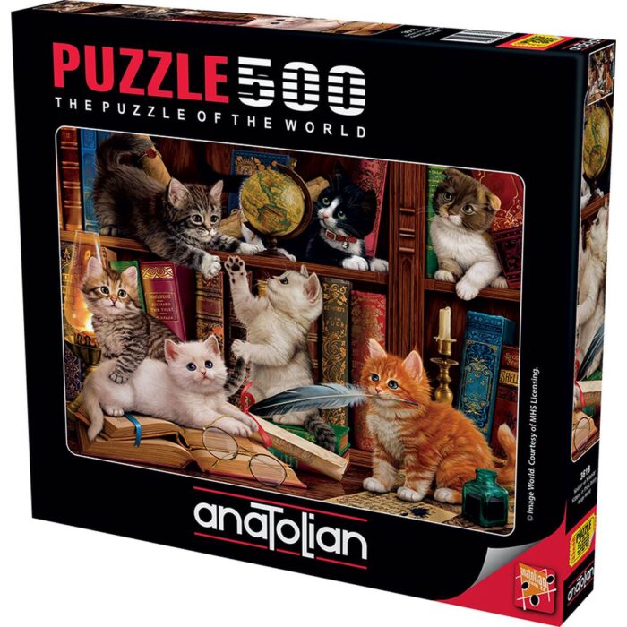 p3618 Пъзел Anatolian Котенца в библиотеката