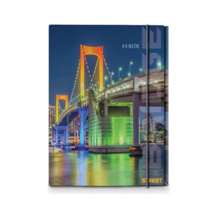 Папка с ластик Street Bridge A4