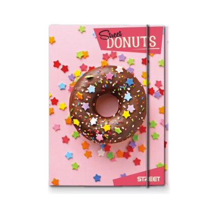 Папка с ластик Street Donuts A4, асортимент