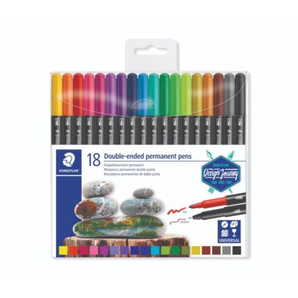 Перманентни маркери Staedtler Design Journey, двувърхи, 18 цвята