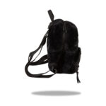 Пухкава мини раница CoolPack Stitch Fluffy Black отстрани