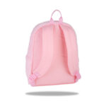 Пухкава раница CoolPack Stitch Fluffy Pink отзад, с презрамки