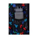 Светеща ученическа раница CoolPack Jimmy Mickey Mouse, страничен джоб с бутилка отблизо