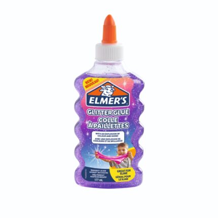 Течно лепило Elmer's Glitter Glue, 177 мл, лилаво