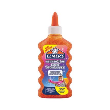 Течно лепило Elmer's Glitter Glue, 177 мл, оранжево