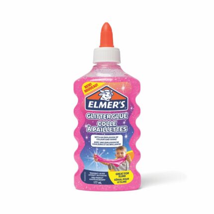 Течно лепило Elmer's Glitter Glue, 177 мл, розово