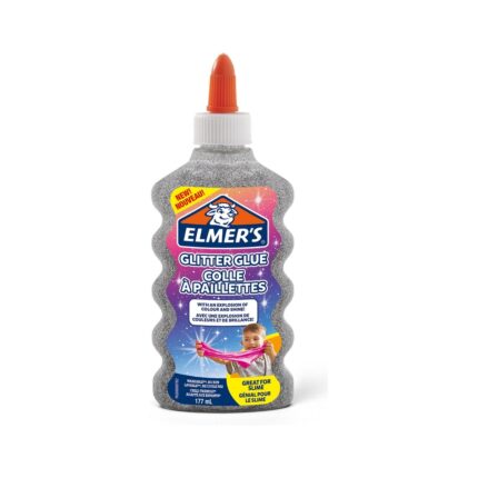 Течно лепило Elmer's Glitter Glue, 177 мл, сребрист