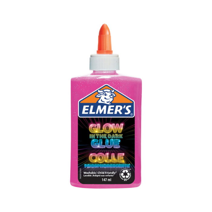 Течно лепило Elmer's Glow Glue, 147 мл, розов Течно лепило Elmer's Glow Glue, 147 мл, розов